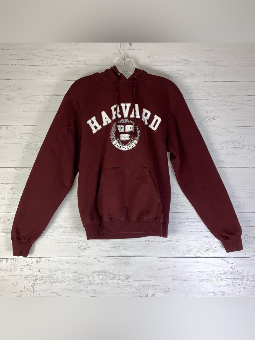 Champion Harvard University Hoodie Maroon Burgundy Size S Collegiate